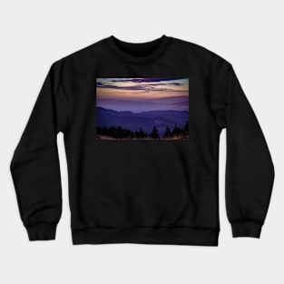 Purple and pink mountains Crewneck Sweatshirt